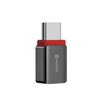 Swissten Nabíjecí adaptér s blokací dat DataGUARD USB-C (samec) / USB-C (samice), černý