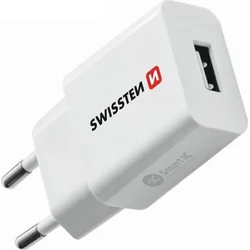 Swissten nabíječka Smart IC USB 2.1A, bílá