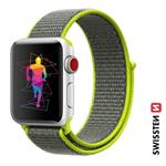 Swissten nylonový remienok pre Apple Watch 42–49 mm, zelený  