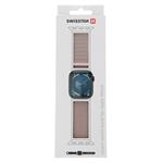 Swissten nylonový řemínek pro Apple Watch 42/44/45/49 mm, růžově zlatý