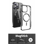 Swissten pouzdro Clear Jelly MagStick Apple iPhone 13 Pro Max, černé