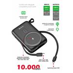 SWISSTEN POWER BANK 10000 mAh PD 22,5 W S INTEGROVANÝM KÁBLOM USB-C A SVETELNÝM KÁBLOM (kompatibilný s MagSafe)