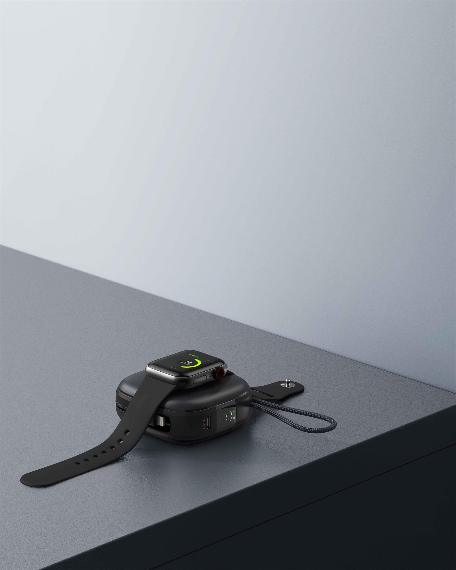 SWISSTEN POWER BANK VOLTBOX MagGO 10000 mAh S INTEGROVANÝMI KABELY + MAGSAFE + APPLE WATCH