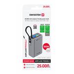Swissten powerbanka cestovní 25000 mAh, šedá