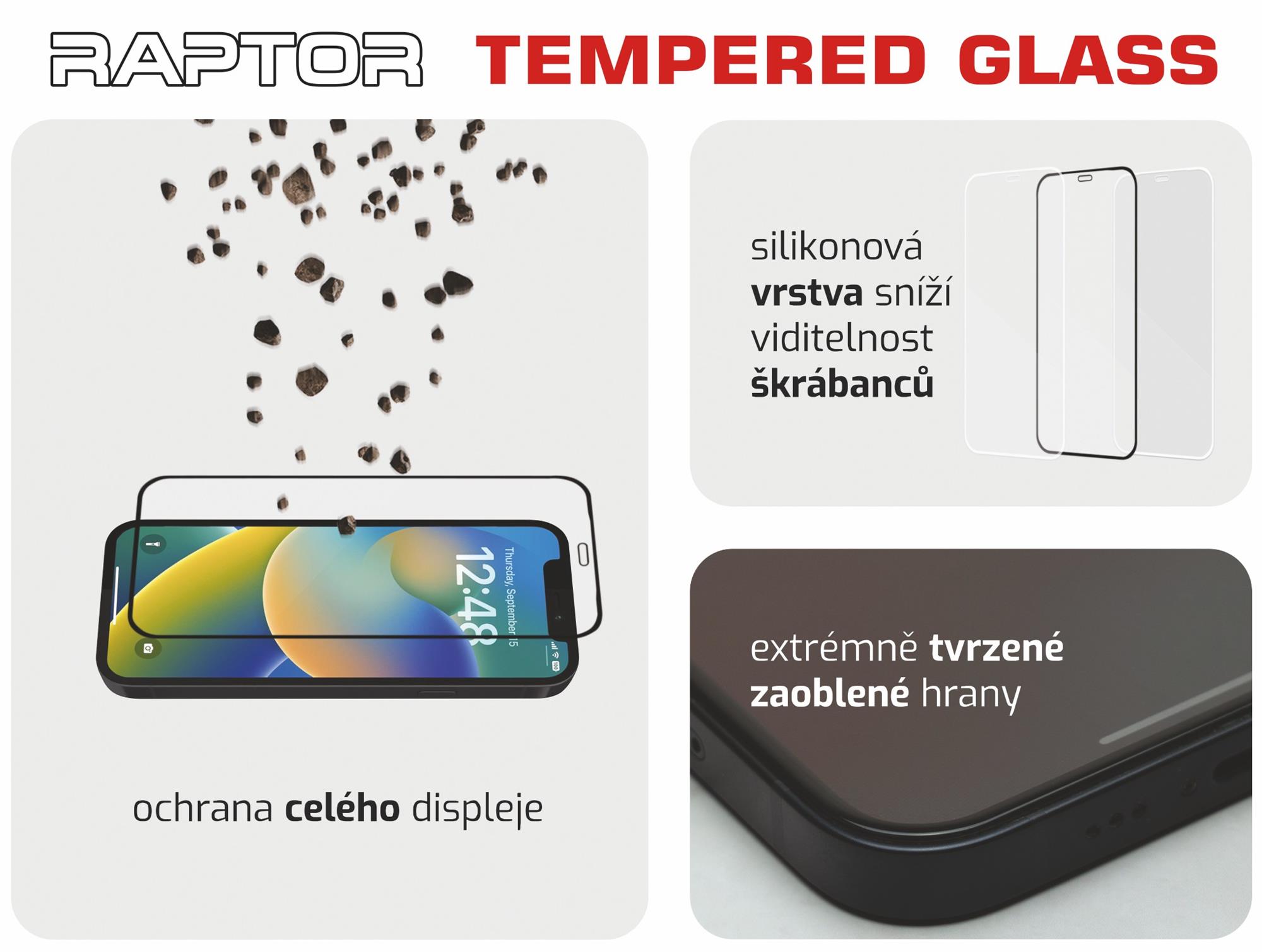 Swissten Raptor Diamond Ultra Clear 3D temperované sklo Samsung Galaxy A26 5G, černé