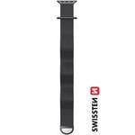 Swissten řemínek Apple Watch milánský 42–49 mm, černý  