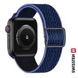 Swissten řemínek Apple Watch nylonový 38–41 mm, modro-fialový  