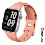 Swissten řemínek Apple Watch silikonový 42–49 mm, oranžovo-růžový  
