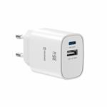 SWISSTEN SÍŤOVÝ ADAPTÉR EDGE GaN 1x USB-C PD 35W + 1x USB-A 18W QC BÍLÝ