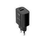 SWISSTEN SÍŤOVÝ ADAPTÉR EDGE GaN 1x USB-C PD 35W + 1x USB-A 18W QC ČERNÝ
