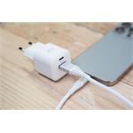 SWISSTEN SÍŤOVÝ ADAPTÉR GaN 1x USB-C 35W PD + 1x USB-A 27W QC BÍLÝ