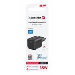 SWISSTEN SÍŤOVÝ ADAPTÉR GaN 1x USB-C 35W POWER DELIVERY ČERNÝ