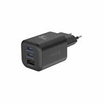 SWISSTEN SÍŤOVÝ ADAPTÉR GaN 2x USB-C 65W PD + 1x USB-A 30W QC ČERNÝ