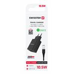 SWISSTEN SÍŤOVÝ ADAPTÉR SMART IC 2x USB 2,1A POWER + DATOVÝ KABEL USB / MICRO USB 1,2 M ČERNÝ