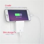 Swissten adaptér Smart IC 2× USB 3A + Micro USB kabel, bílý  