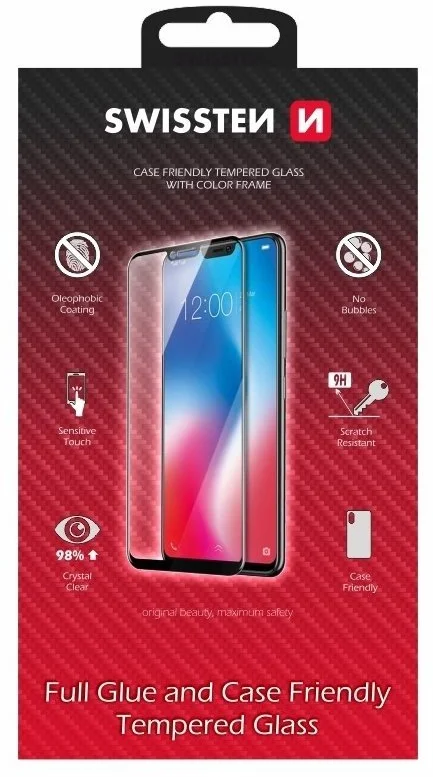 Swissten sklo Apple iPhone 14, černé