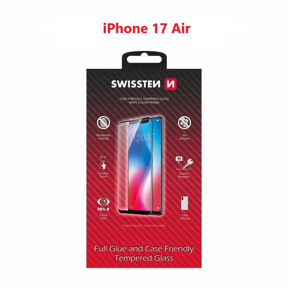 Swissten sklo Apple iPhone Air, černé