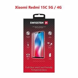 Swissten Sklo Full Glue, Color Frame, Case Friendly pro Xiaomi Redmi 15C 5G / 4G, černé
