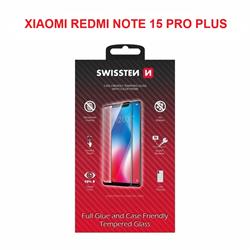 Swissten Sklo Full Glue, Color Frame, Case Friendly pro Xiaomi Redmi Note 15 Pro Plus 5G, černé