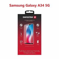 Swissten sklo Full Glue Galaxy A34, černé  