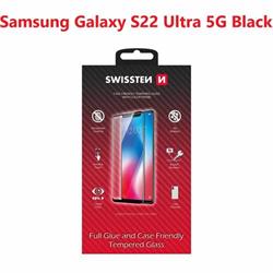 Swissten sklo Full Glue Galaxy S22 Ultra, černé  