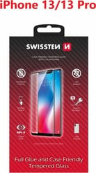 Swissten sklo Full Glue pre Apple iPhone 13/13 Pro, čierne