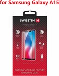 Swissten sklo Full Glue pre Samsung Galaxy A15, čierne