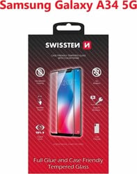 Swissten sklo Full Glue pre Samsung Galaxy A34, čierne