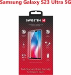 Swissten sklo Full Glue pre Samsung Galaxy S23 Ultra, čierne 