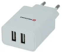 SWISSTEN Smart IC síťová nabíječka 2x USB 2,1A bílý