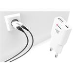 SWISSTEN TENKÝ SÍŤOVÝ ADAPTÉR GaN USB-C + USB-A 30W BÍLÝ