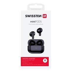 Swissten TWS sluchátka Minipods, černá