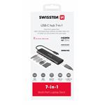 Swissten USB-C rozbočovač 7 v 1, hliník  