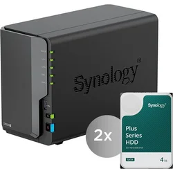 Synology DS224+ DiskStation 2-bay NAS, včetně 2ks HDD 4TB (HAT3300-4T), CPU J4125, RAM 2GB, 2x GLAN