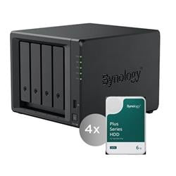 Synology DS423+ DiskStation včetně 4ks HDD 6TB (HAT3300-6T), CPU J4125, RAM 2GB, 2x GLAN, 2x M.2 slot