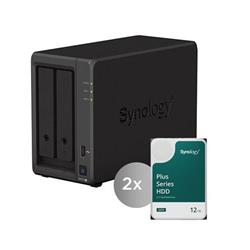 Synology DS723+ DiskStation včetně 2ks HDD 12TB (HAT3300-12T), CPU R1600, RAM 2GB, 2x GLAN, 1x eSATA