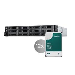 Synology RS2423+ Rack Station včetně 12ks HDD 8TB (HAT3300-8T), CPU V1780B, 8GB RAM, LAN 1/2x 10/1G