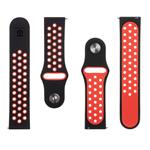 Tactical 711 Double Silikonový Řemínek 22mm Black/Red