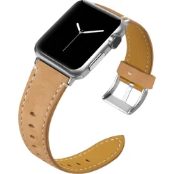 Tactical Color kožený řemínek pro Apple Watch 4 40mm Gold - zlatý