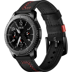 Tactical Color Line Kožený Pásek pro Samsung Gear 46mm Black - černý