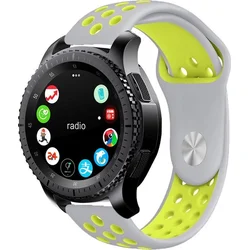 Tactical Double Silikonový Pásek pro Samsung Gear 42mm Grey/Yellow - šedo žlutý