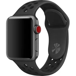 Tactical Double silikonový řemínek pro Apple Watch 1/2/3 42mm Black - černý