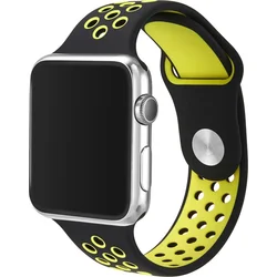 Tactical Double silikonový řemínek pro Apple Watch 1/2/3 42mm Black/Yellow - černo žlutý