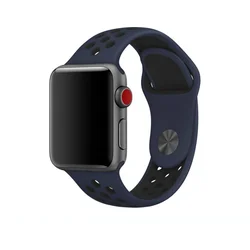 Tactical Double silikonový řemínek pro Apple Watch 4 40mm Blue/Black - modro černý