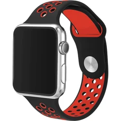 Tactical Double silikonový řemínek pro Samsung Gear S2 Black/Red - černo červený