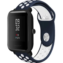 Tactical Double silikonový řemínek pro Xiaomi Amazfit Bip Blue/White - modro bílý