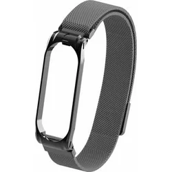 Tactical Loop Magnetický Kovový Pásek pro Xiaomi Mi Band 3/4 Black
