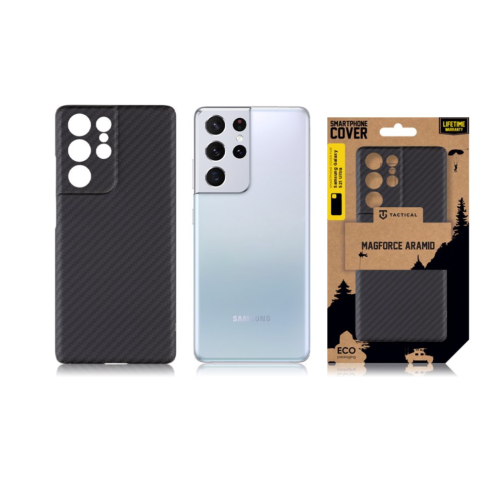 Tactical MagForce Aramid Kryt pro Samsung Galaxy S21 Ultra Black