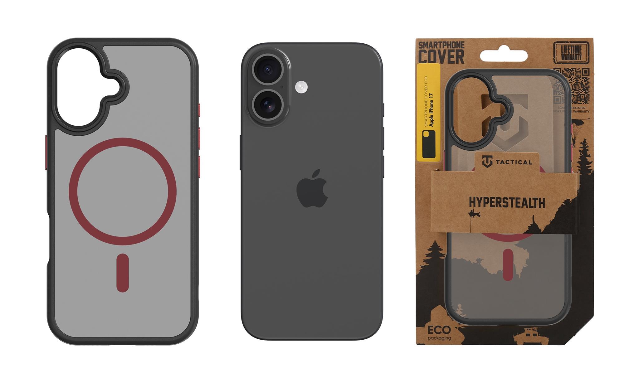 Tactical MagForce Hyperstealth 2.0 Kryt pro iPhone 17 Black/Red