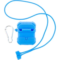 Tactical silikonové pouzdro vč. Karabiny pro Apple Airpods Blue - modrý
